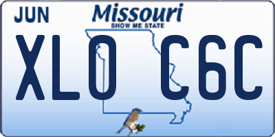 MO license plate XL0C6C
