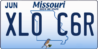 MO license plate XL0C6R