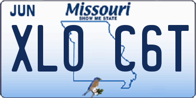 MO license plate XL0C6T