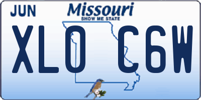MO license plate XL0C6W