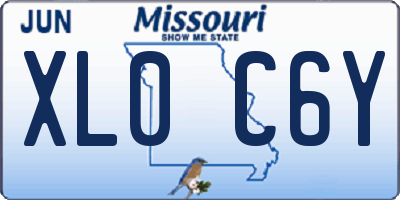 MO license plate XL0C6Y