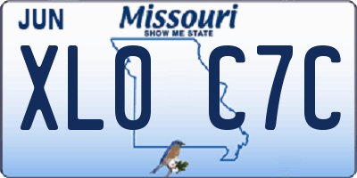 MO license plate XL0C7C