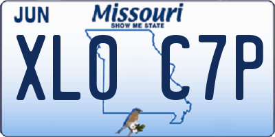 MO license plate XL0C7P