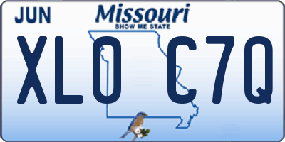 MO license plate XL0C7Q