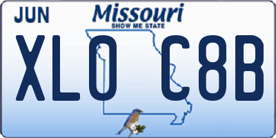 MO license plate XL0C8B