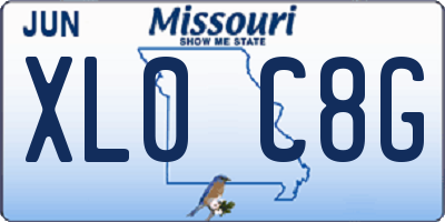 MO license plate XL0C8G