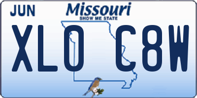 MO license plate XL0C8W