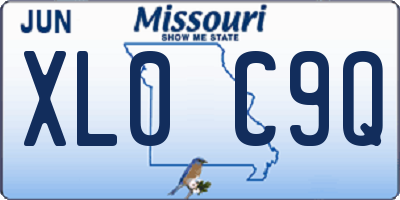 MO license plate XL0C9Q