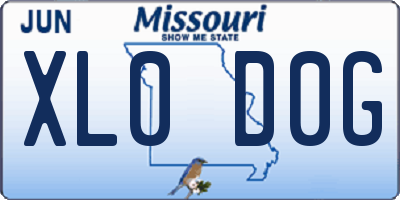MO license plate XL0D0G