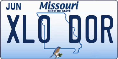 MO license plate XL0D0R