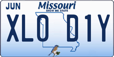MO license plate XL0D1Y