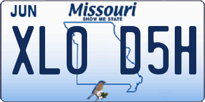 MO license plate XL0D5H