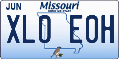 MO license plate XL0E0H