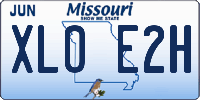MO license plate XL0E2H
