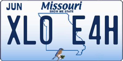 MO license plate XL0E4H