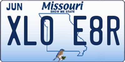 MO license plate XL0E8R