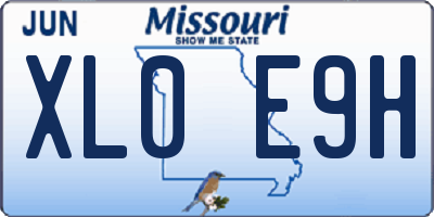 MO license plate XL0E9H
