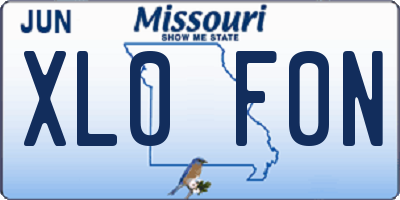 MO license plate XL0F0N
