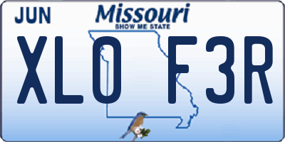 MO license plate XL0F3R