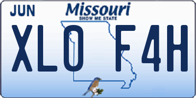 MO license plate XL0F4H