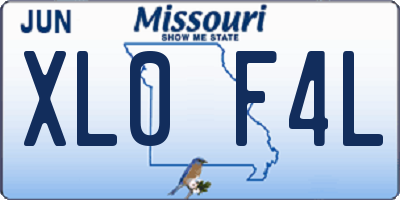 MO license plate XL0F4L