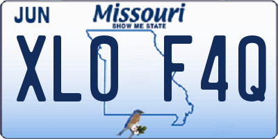MO license plate XL0F4Q
