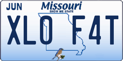 MO license plate XL0F4T