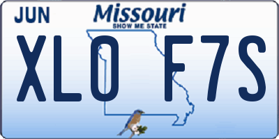 MO license plate XL0F7S