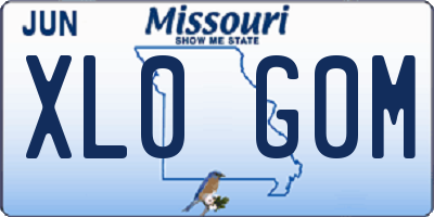 MO license plate XL0G0M