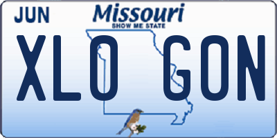 MO license plate XL0G0N