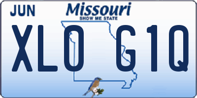 MO license plate XL0G1Q