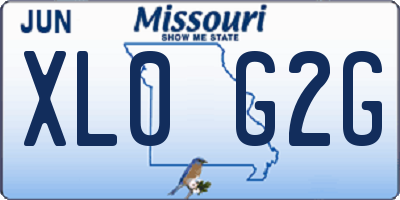 MO license plate XL0G2G