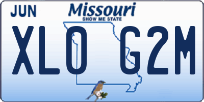 MO license plate XL0G2M