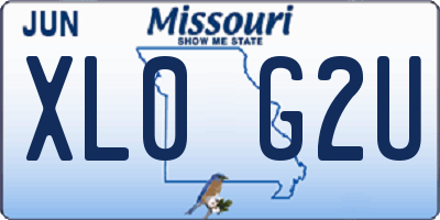 MO license plate XL0G2U