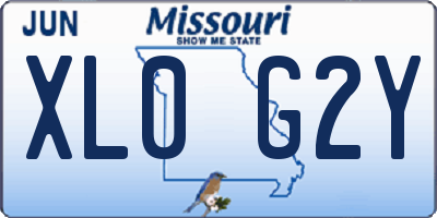 MO license plate XL0G2Y