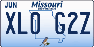 MO license plate XL0G2Z