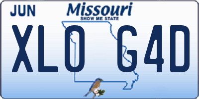 MO license plate XL0G4D
