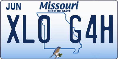 MO license plate XL0G4H