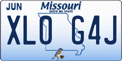 MO license plate XL0G4J
