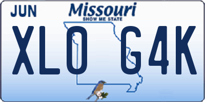 MO license plate XL0G4K