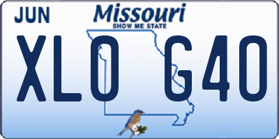 MO license plate XL0G4O