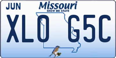 MO license plate XL0G5C