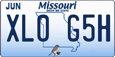 MO license plate XL0G5H