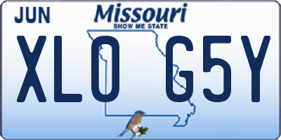 MO license plate XL0G5Y