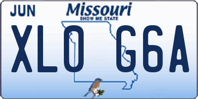 MO license plate XL0G6A