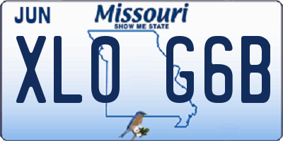 MO license plate XL0G6B