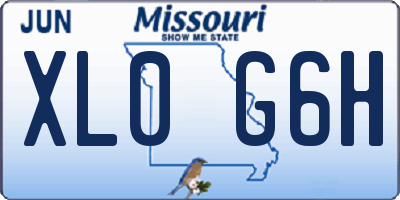 MO license plate XL0G6H