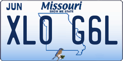 MO license plate XL0G6L