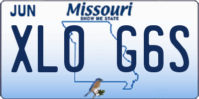MO license plate XL0G6S