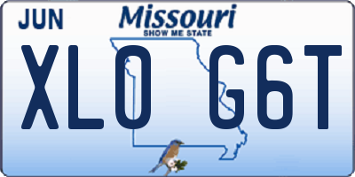 MO license plate XL0G6T